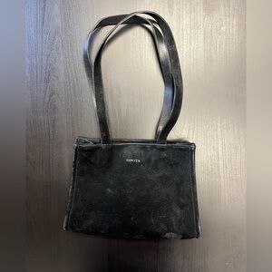 Roots Soft Suede Black Purse Handbag